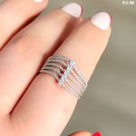 انگشتر زنانه و دخترانه نقره با عیار 925 و آبکاری رادیوم درجه یک مدل حلقه ای - تصویر 3