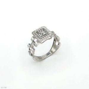 انگشتر زنانه و دخترانه نقره با عیار ۹۲۵ و آبکاری رادیوم درجه یک مدل قلب