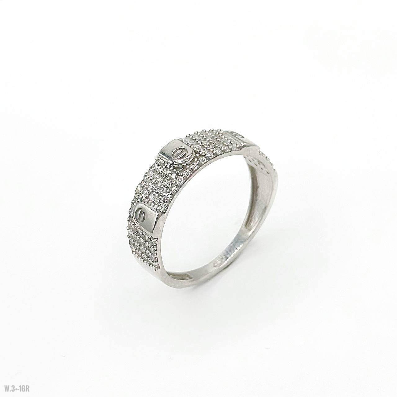 radum-ring-3.5-1 انگشتر زنانه و دخترانه نقره با عیار ۹۲۵ و آبکاری رادیوم درجه یک مدل حلقه ای - تصویر 1