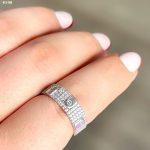 انگشتر زنانه و دخترانه نقره با عیار ۹۲۵ و آبکاری رادیوم درجه یک مدل حلقه ای - تصویر 3