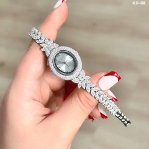 ساعت نقره قاب بیضی