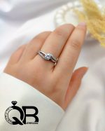 انگشتر زنانه نقره با عیار ۹۲۵ و آبکاری رادیوم لوکس - تصویر 6