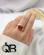 انگشتر نقره عقیق ساده بدون نگین