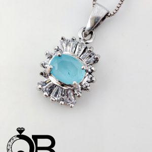 گردنبند نقره زنانه طرح توپاز