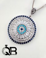 گردنبند نقره زنانه مدل چشم نظر