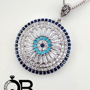 گردنبند نقره زنانه مدل چشم نظر