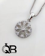 گردنبند نقره زنانه طرح گل