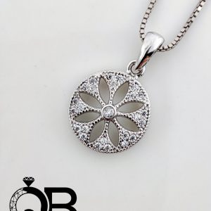 گردنبند نقره زنانه طرح گل