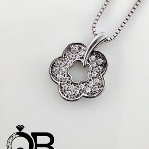 گردنبند نقره زنانه طرح گل پنج پر