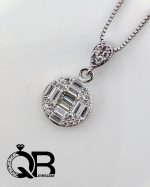 گردنبند نقره زنانه دایره ای طرح +