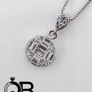 گردنبند نقره زنانه دایره ای طرح +