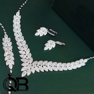سرویس نقره گندمی عیار ۹۲۵ و رادیوم درجه یک نگین های ریز اتمی