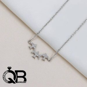 گردنبند نقره دخترانه و زنانه با عیار ۹۲۵ رادیوم مدل پرنده