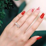 انگشتر نقره زنانه و دخترانه با نگین های برلیان عیار 925 مدل پاپیون - تصویر 3