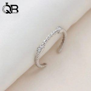انگشتر فری سایز نقره اصل با طراحی زیبا عیار 925