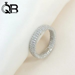انگشتر نقره زنانه طرح پرنس نگین برلیان عیار 925