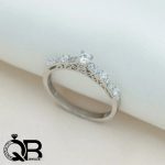 انگشتر میکرو زنانه نقره تک نگین ظریف کاری ارزان کد 1101