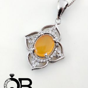 گردنبند نقره عقیق یمن زنانه