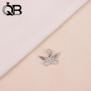 گردنبند نقره زنانه طرح بی نهایت بالدار