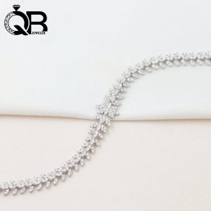 دستبند نقره دخترانه و زنانه مدل خوشه گندمی