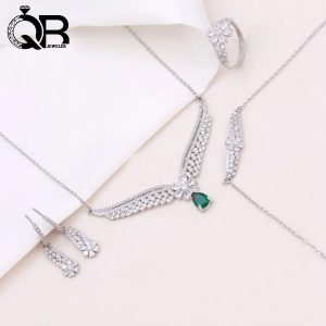 سرویس زنجیری سوپر میکرو با نگین زمردی
