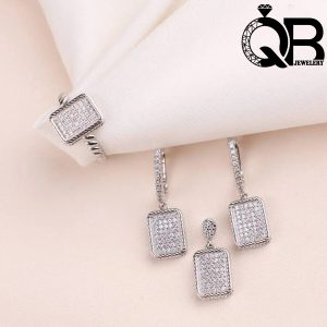 نیم ست زیبا نقره با چهار لایه ابکاری طلا