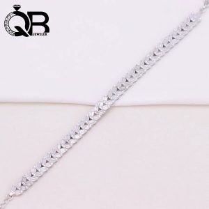 دستبند نقره زنانه طرح گل