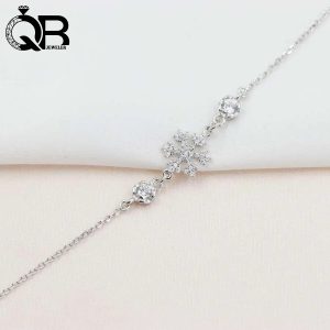 دستبند نقره میکرو مدل برف