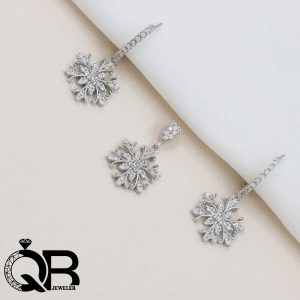 نیم ست نقره عیار ۹۲۵ مدل برف