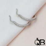 گوشواره حلقه ای نقره قالب و مشابه طلا 925