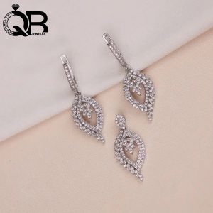 نیم ست نقره زنانه مدل اشک ظریف