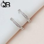 گوشواره نقره دخترانه شیک و ظریف طرح حلقه ای
