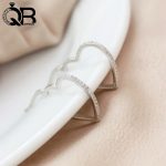 گوشواره نقره زنانه مدل قلب - تصویر 2