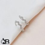 گوشواره حلقه ای طرح رعد و برق مدل ایتالیایی
