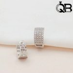 گوشواره نقره مدل رینگ تمام