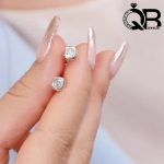 گوشواره میخی نگینی سبک - تصویر 2