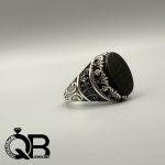 انگشتر مردانه اسپورت نقره نگین اونیکس مشکی 5 گرم - تصویر 3
