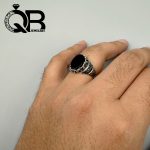 انگشتر مردانه اسپورت نقره نگین اونیکس مشکی 5 گرم - تصویر 5