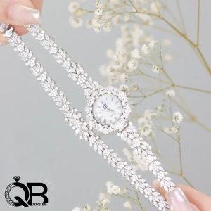 ست ساعت و دستبند نقره زنانه فلاور