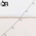 پابند زنانه نقره با آویز گرد