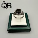 انگشتر نقره عقیق سیاه طرح خاص مردانه 1