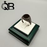 انگشتر نقره مردانه اونیکس مشکی رکاب نگین دار