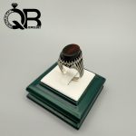 انگشتر عقیق سیاه رکاب نقره مردانه