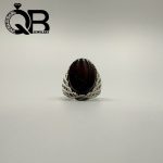 انگشتر نقره مردانه با عیار ۹۲۵ نگین عقیق مشکی 13