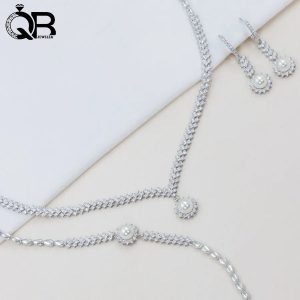 سرویس نگین دار تک نگین مروارید