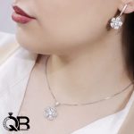 نیم ست نقره مدل گل1