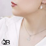 نیم ست زنانه نقره مدل پرنده 2