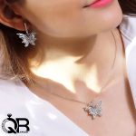 نیم ست طرح پروانه نگین دار1