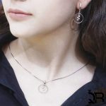 نیم ست زنانه مدل دایره با نگین سه تایی