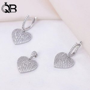 نیم ست طرح قلب پرنگین